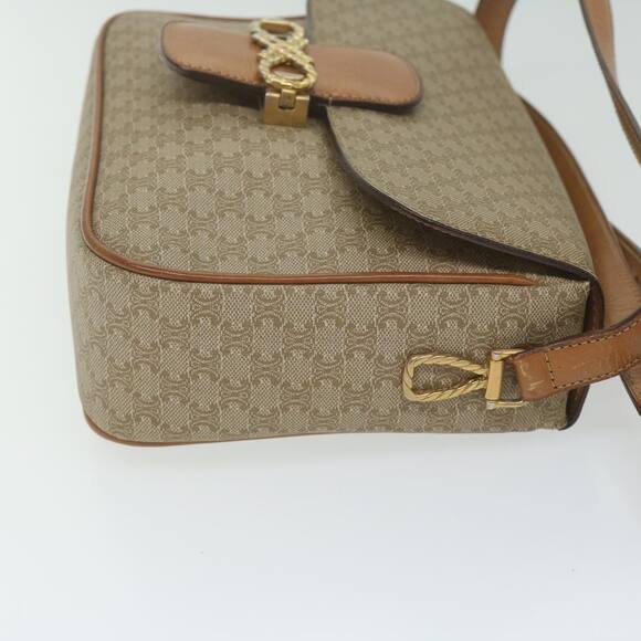 CELINE Macadam Canvas Shoulder Bag Beige - Picture 4 of 12